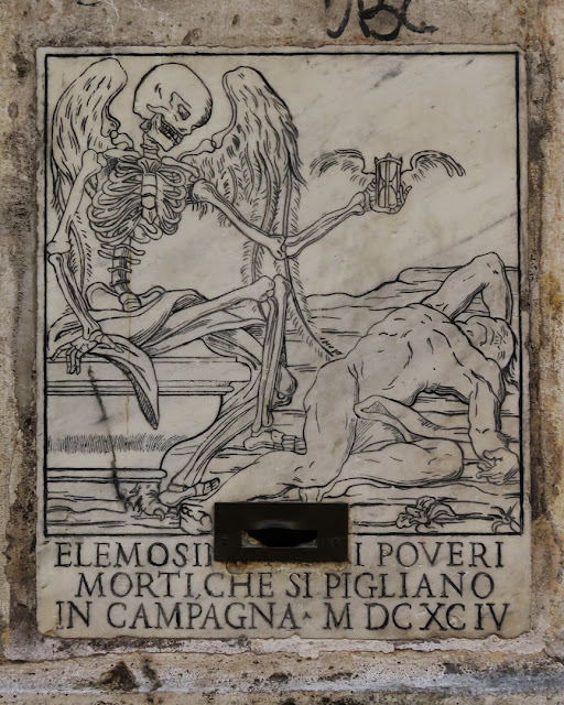 Alms box, Santa Maria dell'Orazione e Morte, Saint Mary of the Prayer and Death, Via Giulia, Rome