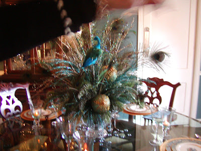 Peacock table decorations KentBaby