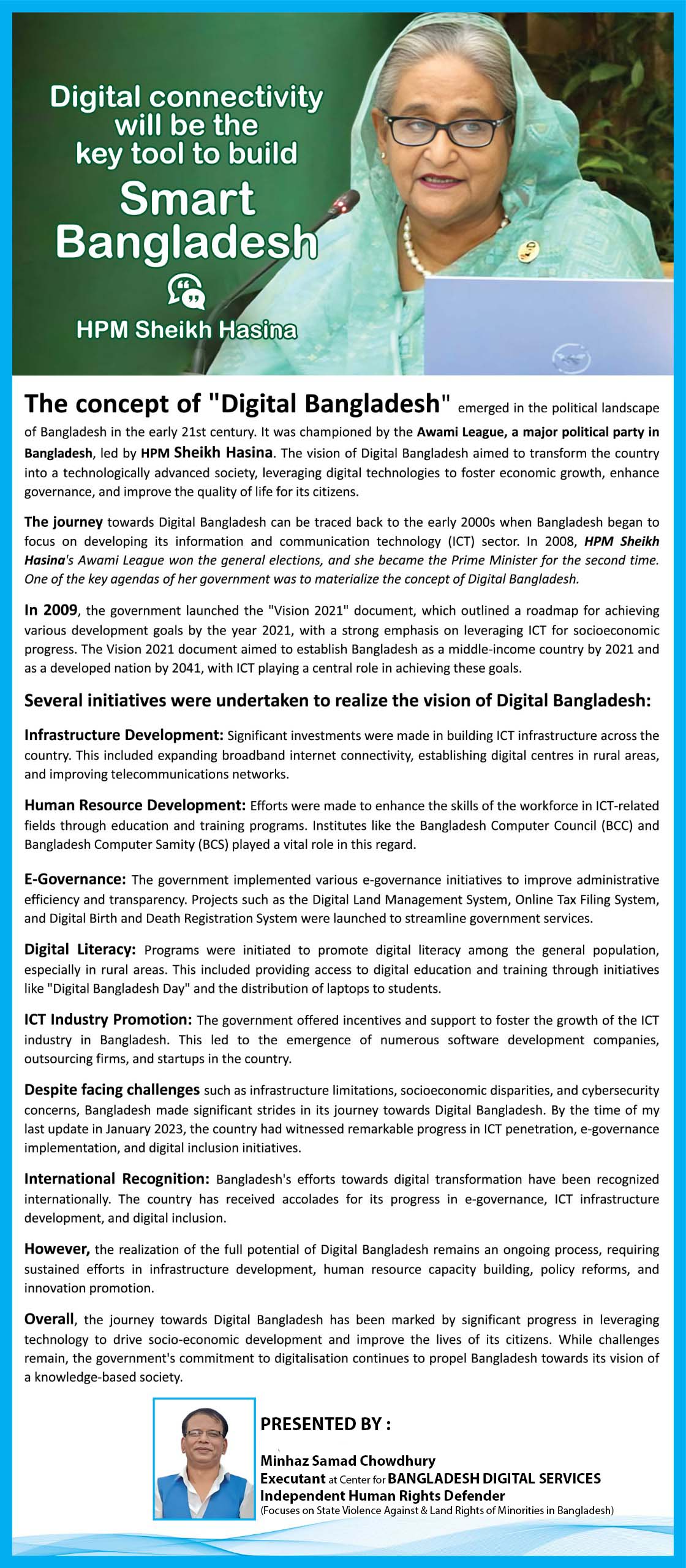 The concept of "Digital Bangladesh"