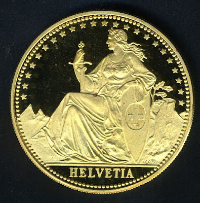 Swiss Gold bullion Coin Helvetia