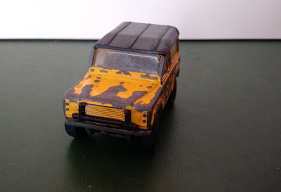 Anos 80, miniatura  de metal Matchbox 1987 Land Rover Ninety amarelo R$ 15,00