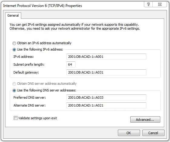 A computer that is configured with the IPv6 address as shown in the exhibit is unable to access the internet. What is the problem?