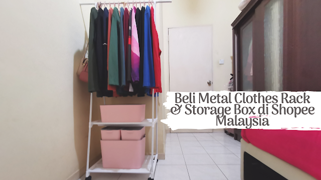 Beli Metal Clothes Rack & Storage Box di Shopee Malaysia