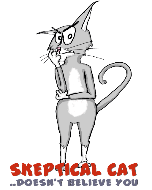funny cat cartoons. Cat Cartoon Skeptical Cat 2