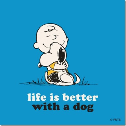 life is better with a dog, Charlie Brown and Snoopy