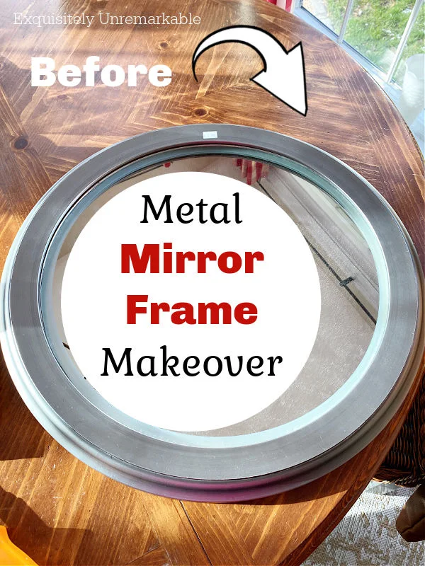 Before Metal Mirror Frame Makeover