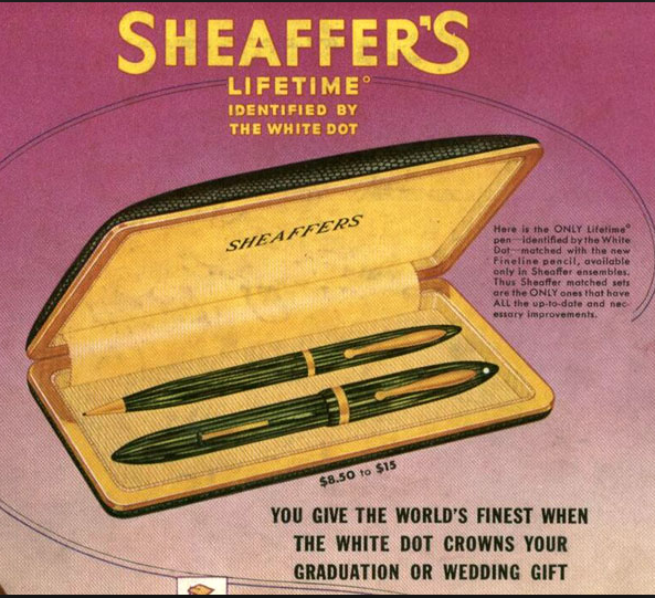 sheaffer white dot fountain pen