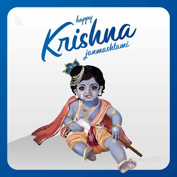 Happy Krishna Janmashtami wishes with cute little Krishna images