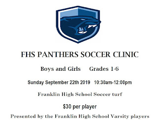 FYSA - FHS clinic for youth soccer players - Sep 22