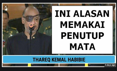 thareq kemal habibie matanya kenapa, thareq kemal habibie kenapa pakai, thareq kemal habibie, biodata pendidikan thareq kemal HABIBIE, alasan thareq memakai penutup mata, mata thareq kenapa