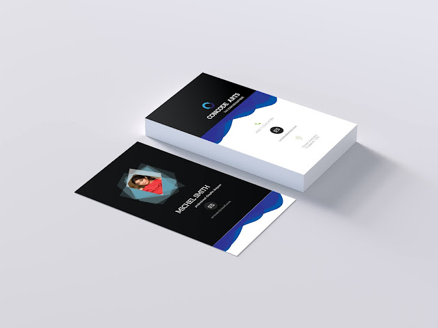 professional blue color   business cards vol 149