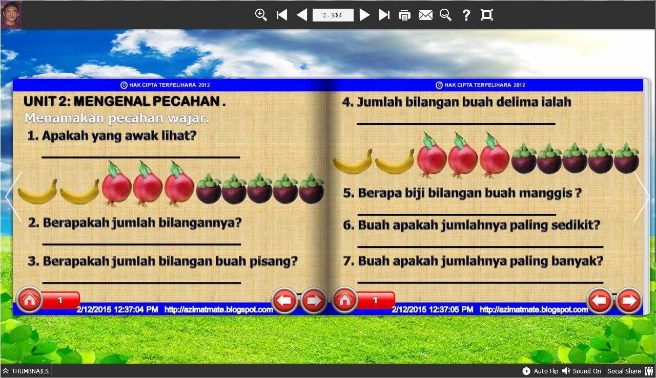 AZIMAT MATEMATIK: MENGENAL PECAHAN