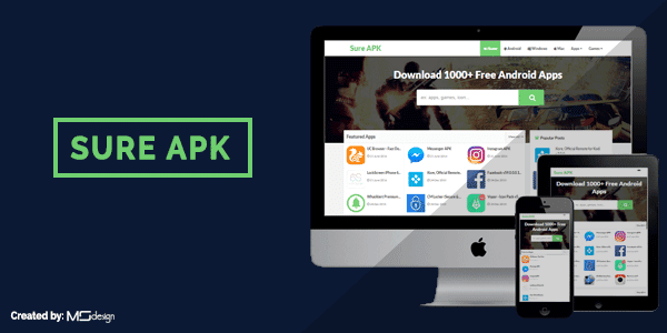 Sure APK - Responsive Blogger Template