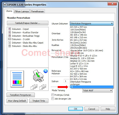 Begini Cara Menambahkan Ukuran Kertas F4 Di Printer EPSON