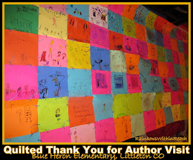 photo of: Quilted Thank You for Author Visit via RainbowsWithinReach