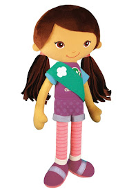 This Friendship Doll makes a lovely gift for your Daisy or Brownie Scout. There is a blonde haired version as well.
