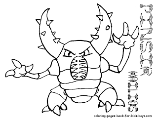 POKEMON COLORING PAGES: Pinsir model of pokemon