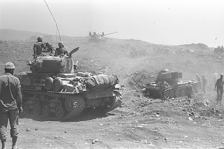 Tamques israelíes en las Alturas de Golán, 1967