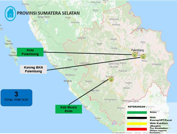 Lokasi Tes Cat BKN Propinsi Sumatera Selatan