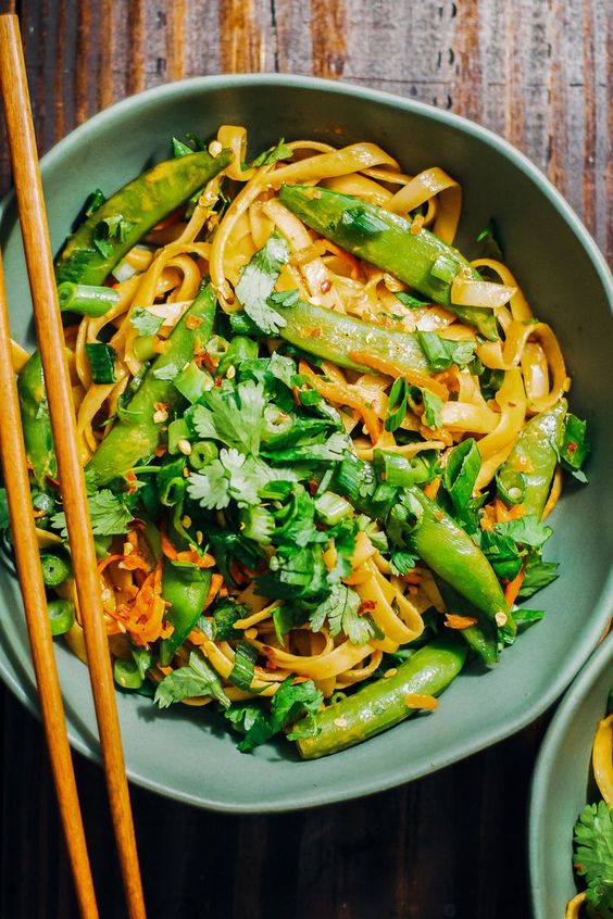 This spicy vegan pad thai is way better than takeout - made with whole food ingredients, and a breeze to throw together!