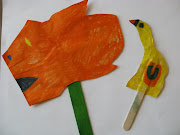 We've been making rod puppets for years. Simple ones like these.