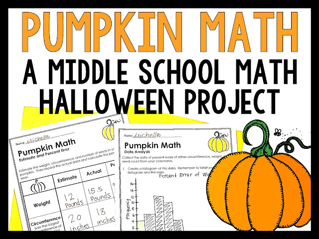 Halloween Middle School Math Project