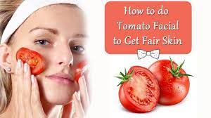 Tomato 🍅 Facial 100% Results Easy Step for Skin Brightening