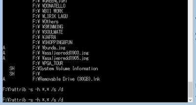 Membuka File Hidden di flashdisk karena virus