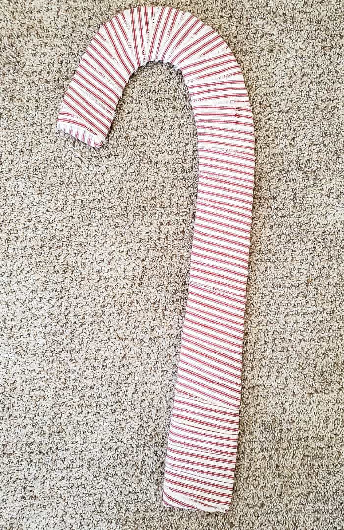 fabric wrapped candy cane
