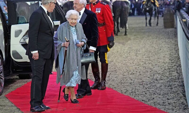 Queen Elizabeth II attended the equine gala evening entitled Gallop Through History. The Countess of Wessex was present at the event