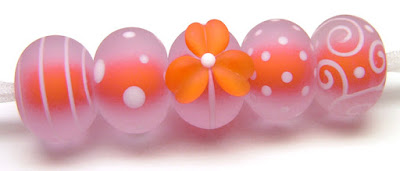 Etched Lampwork Glass Beads