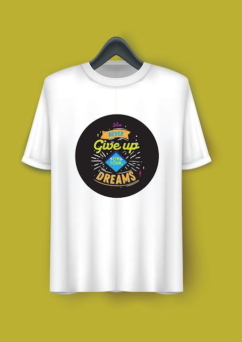 T-shirt design-Positive-Lettering-Never-Give-Up-Background ab-209