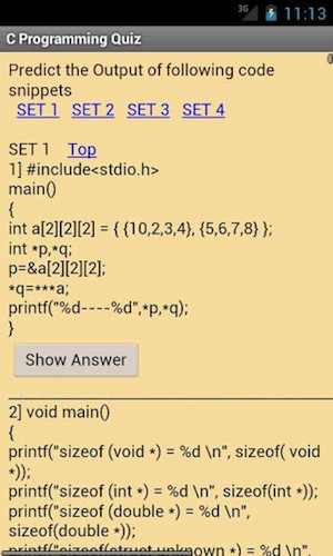 C Programming Quiz Best Android Apps for Programmers
