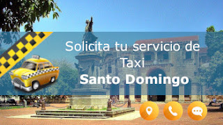 servicio de taxi y paisaje caracteristico en Santo Domingo
