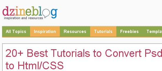 Best Tutorials to Convert Psd to Html/CSS