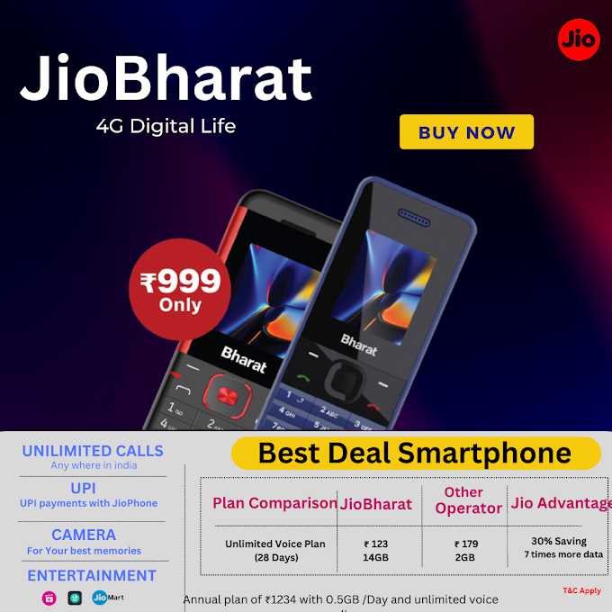 Jio Bharat Phone: Unveiling Its Features and Tariff Plans for Just Rs. 999.