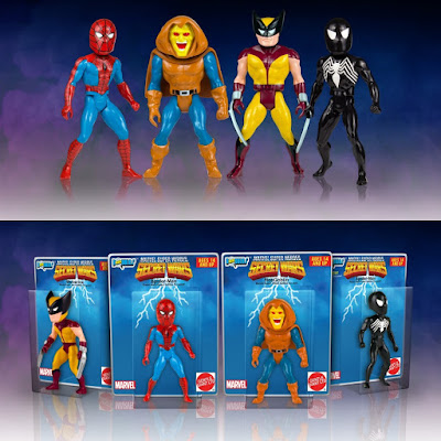 Marvel Comics Secret Wars Micro Bobbles Series 1 by Gentle Giant - Spider-Man, Wolverine, Hobgoblin & Black Suit Spider-Man Bobble Heads