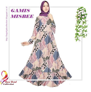 Gamis Misbee Jumbo Batik Purple