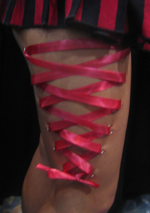 Piercing Girl Leg Corset. Posted by MSabut Mubarok