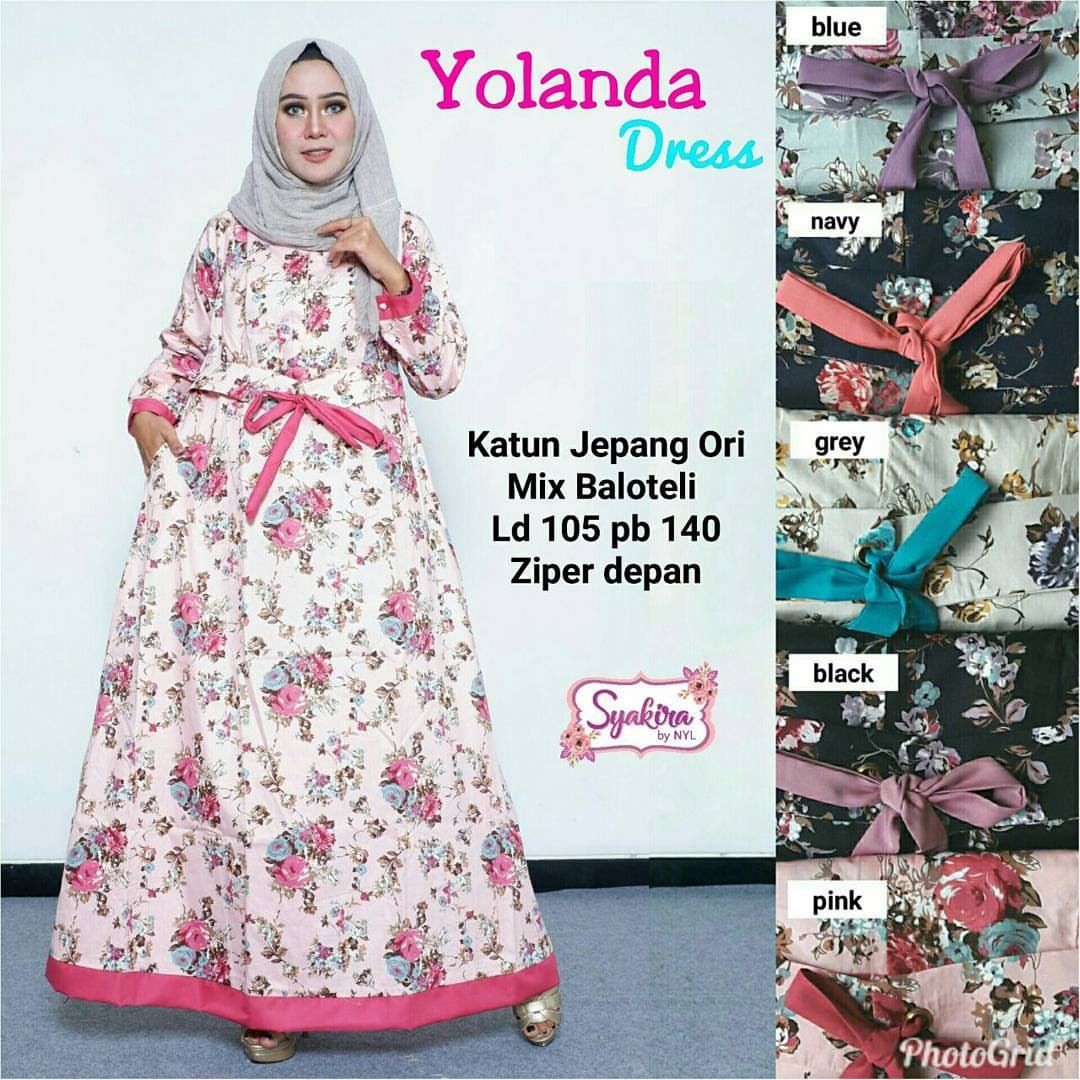 Baju Gamis Motif Bunga2