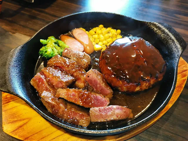 焼肉Rin みすじステーキハーフ＆ハンバーグ