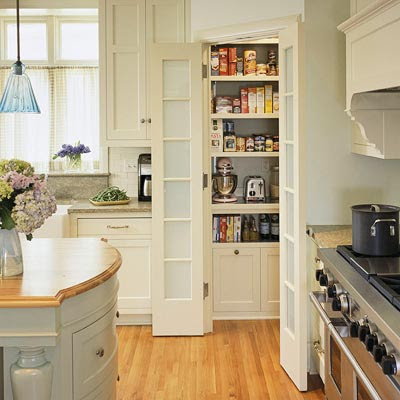 Small Kitchen Storage on Shelving Offers Ample Storage For Food  Supplies  And Small Appliances