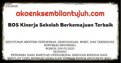Daftar Penerima Dana BOS Kinerja bagi Sekolah yang Memiliki Kemajuan Terbaik