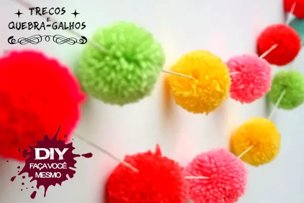 DIY: Pompom String, Cordão de Mini Pompom para Você Decorar