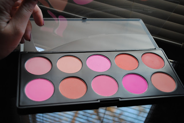 10 blush palette swatch test ebay color make up maquillage 