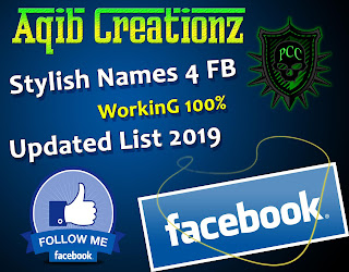 100 New Stylish names for Facebook 2019 Aqib Creationz