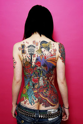 Japaneses Geisha Tattoo on Body