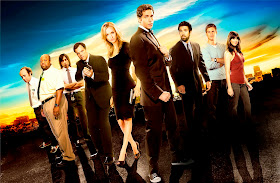 Chuck Season 5 Cast Photo - Scott Krinsky as Jeff Barnes, Mark Christopher Lawrence as Big Mike, Vik Sahay as Lester Patel, Adam Baldwin as John Casey, Yvonne Strahovski as Sarah Walker, Zachary Levi as Chuck Bartowski, Joshua Gomez as Morgan Grimes, Ryan McPartlin as Devon “Captain Awesome” Woodcomb & Sarah Lancaster as Ellie Bartowski