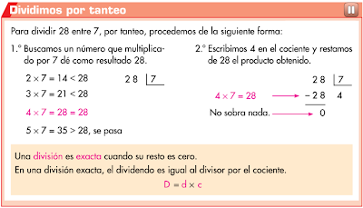 http://www.primerodecarlos.com/TERCERO_PRIMARIA/noviembre/Unidad5/actividades/mates/division_exacta/visor.swf