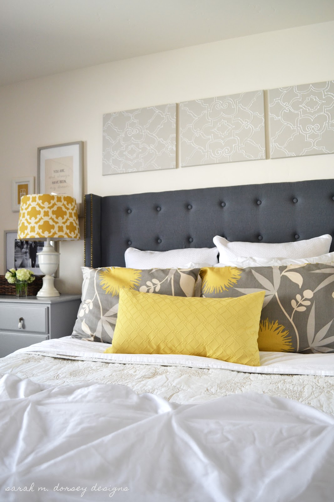danielle oakey interiors: DIY Tufted Headboard with Wings and ...